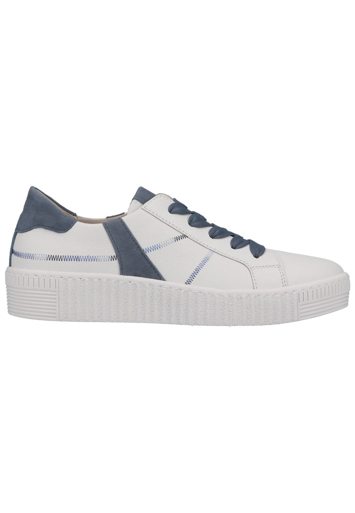Gabor Sneaker Leder Weiß/Blau - surf4shoes