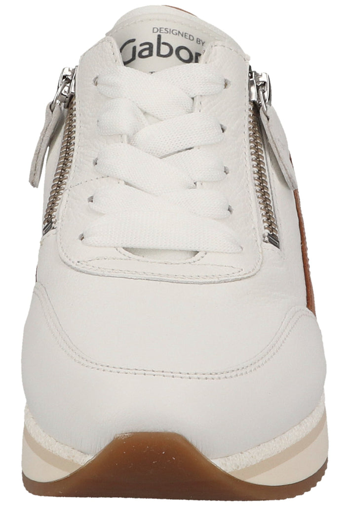 Gabor Sneaker Leder Weiß/Braun - surf4shoes