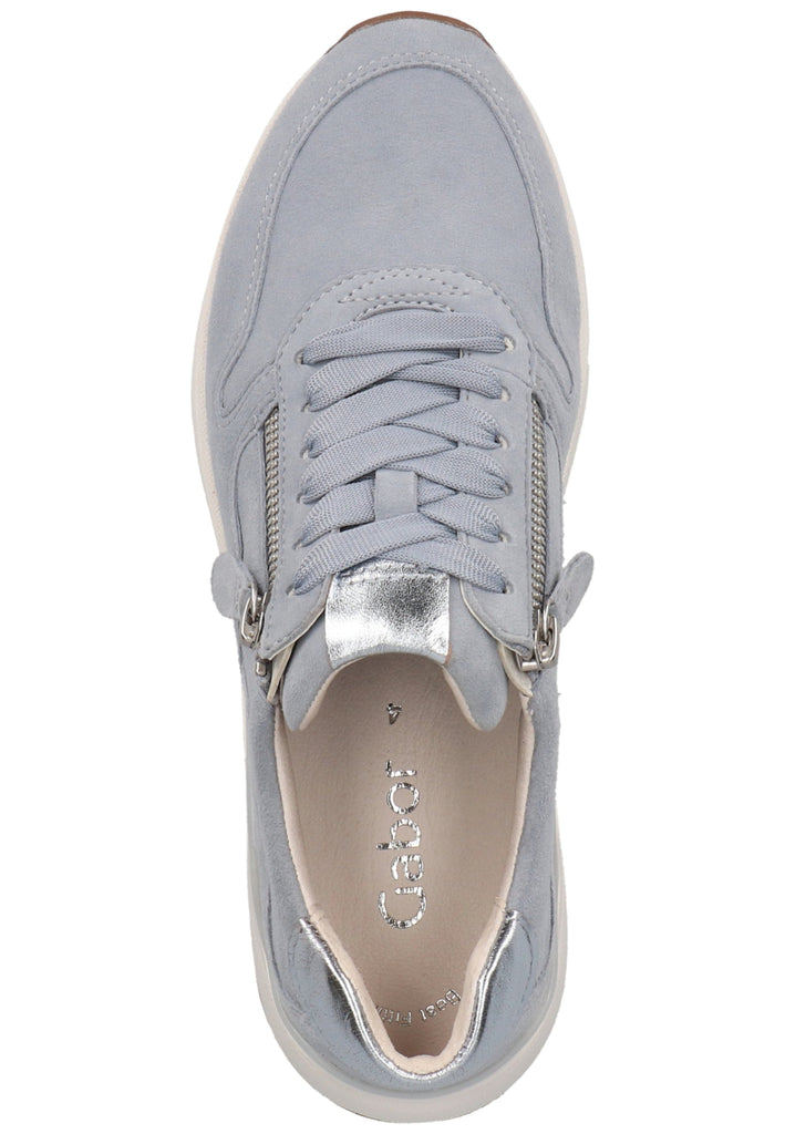Gabor Sneaker Veloursleder Azur - surf4shoes