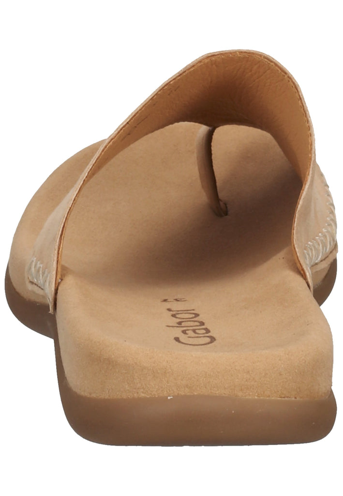 Gabor Zehensteg Veloursleder Caramel - surf4shoes