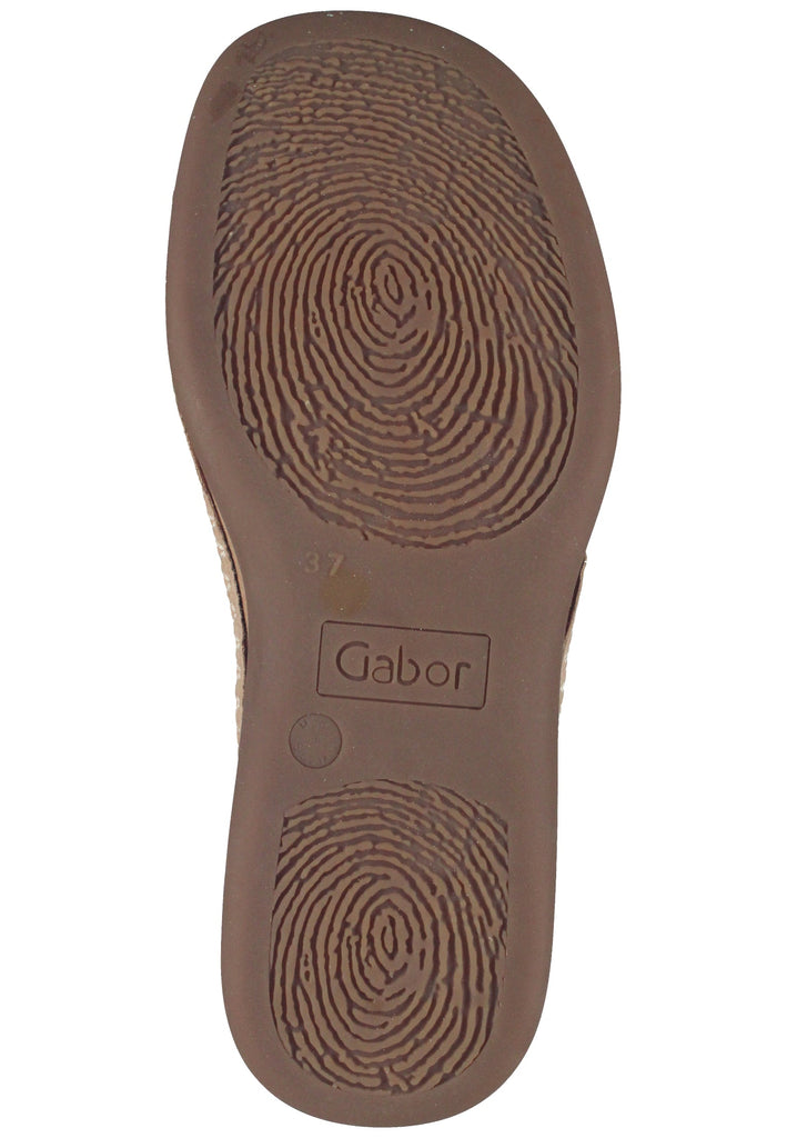 Gabor Zehensteg Veloursleder Caramel - surf4shoes