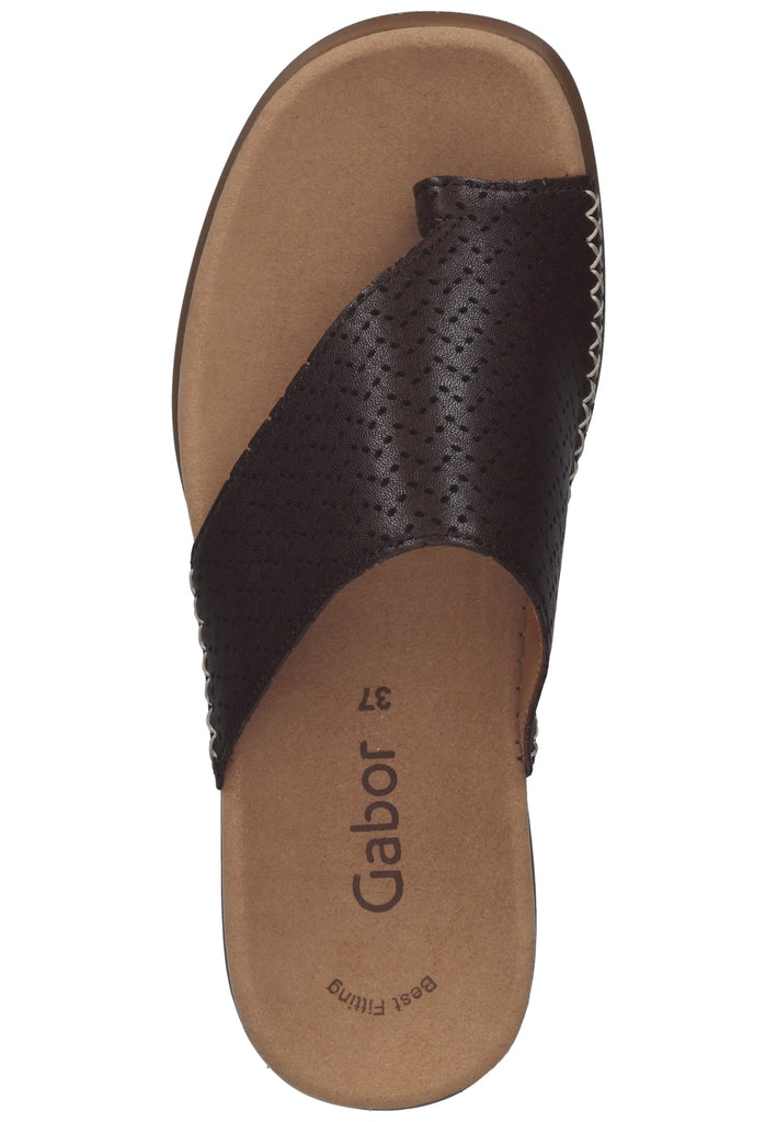 Gabor Zehensteg Nappaleder Mocca - surf4shoes