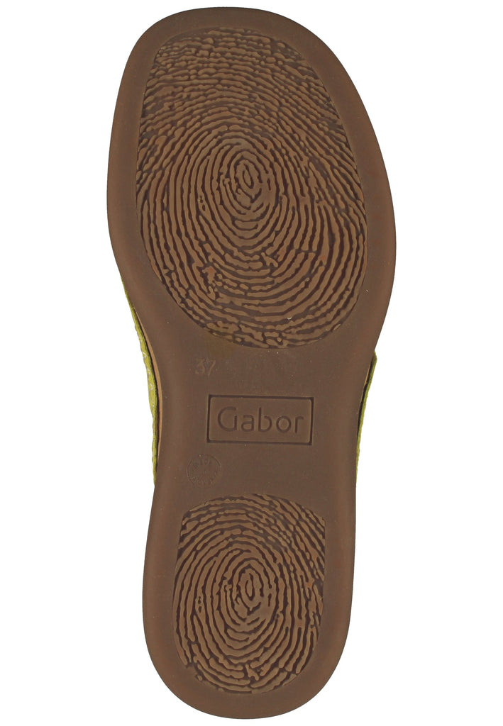 Gabor Zehensteg Veloursleder Lemon - surf4shoes