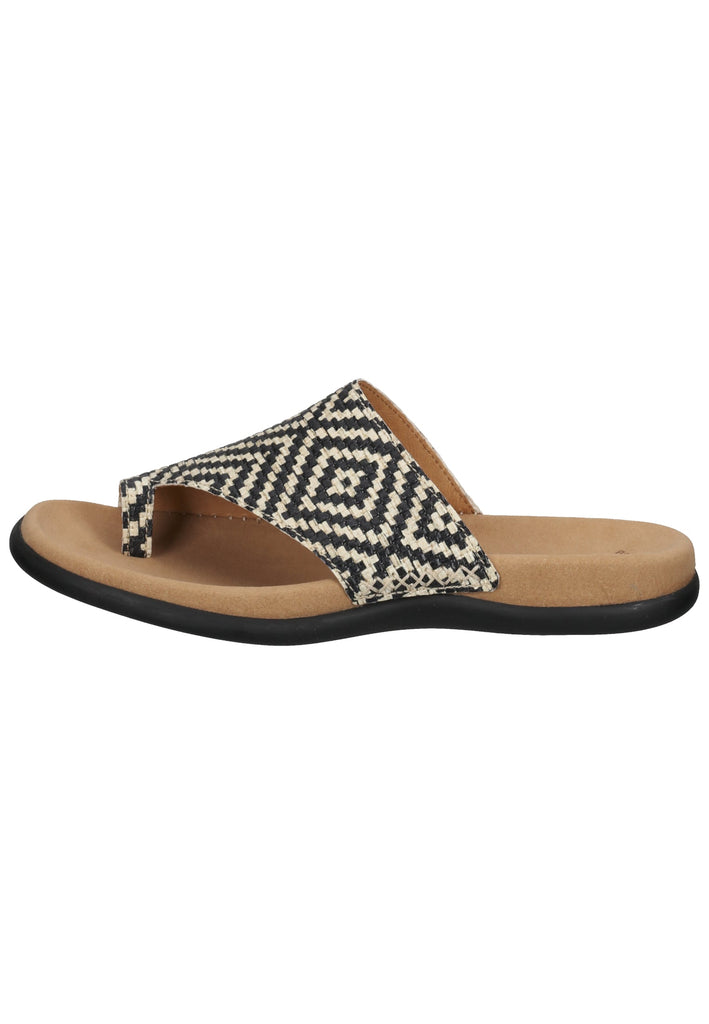 Gabor Zehensteg Leder Schwarz - surf4shoes