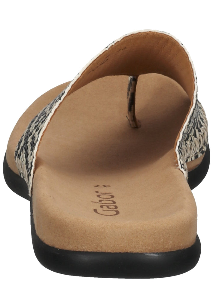 Gabor Zehensteg Leder Schwarz - surf4shoes