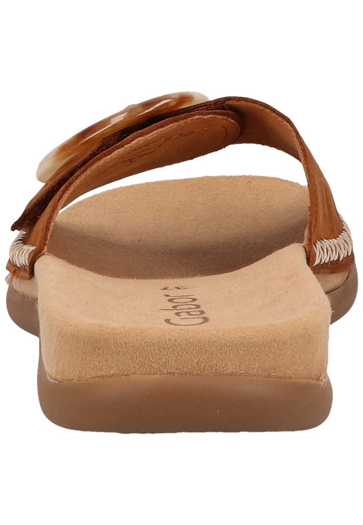 Gabor Pantoletten Nubukleder Brandy - surf4shoes