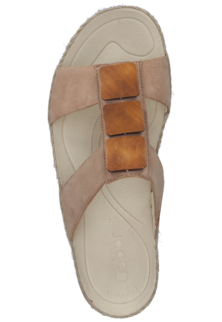 Gabor Pantoletten Veloursleder Caramel - surf4shoes