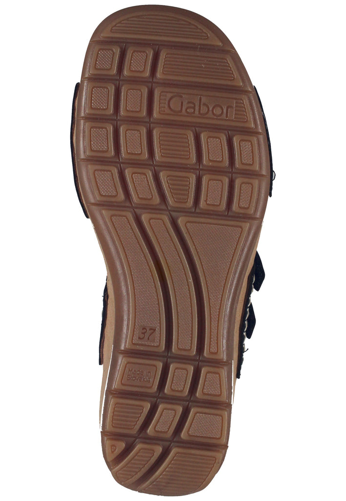 Gabor Pantoletten Nubukleder Nachtblau - surf4shoes