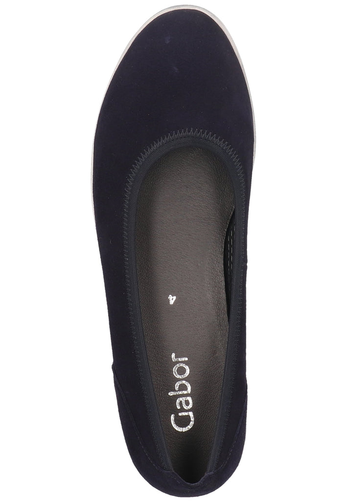Gabor Ballerinas Veloursleder Atlantik - surf4shoes