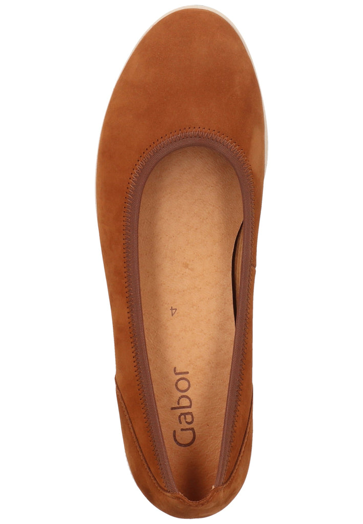 Gabor Ballerinas Nubukleder Brandy - surf4shoes
