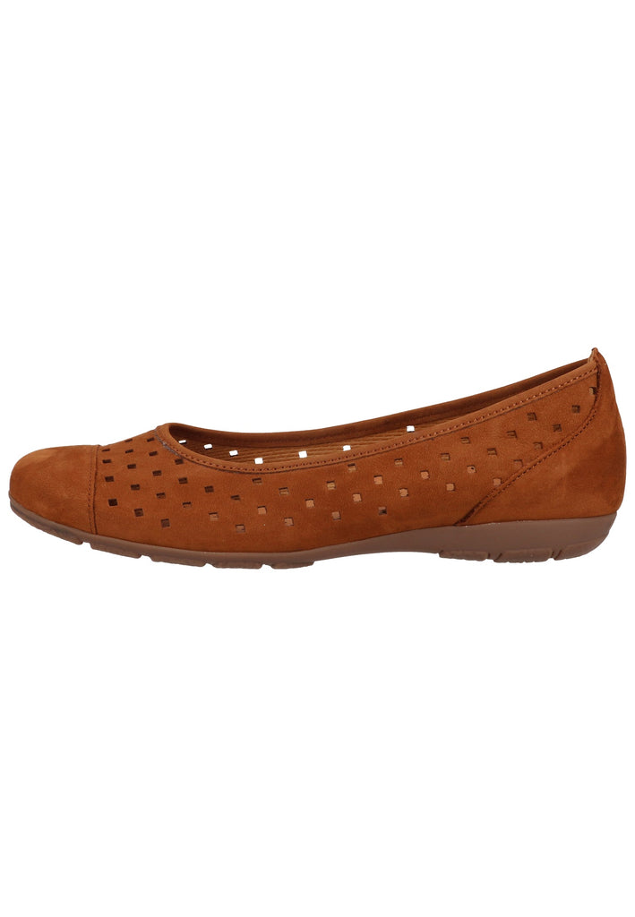 Gabor Ballerinas Nubukleder Brandy - surf4shoes