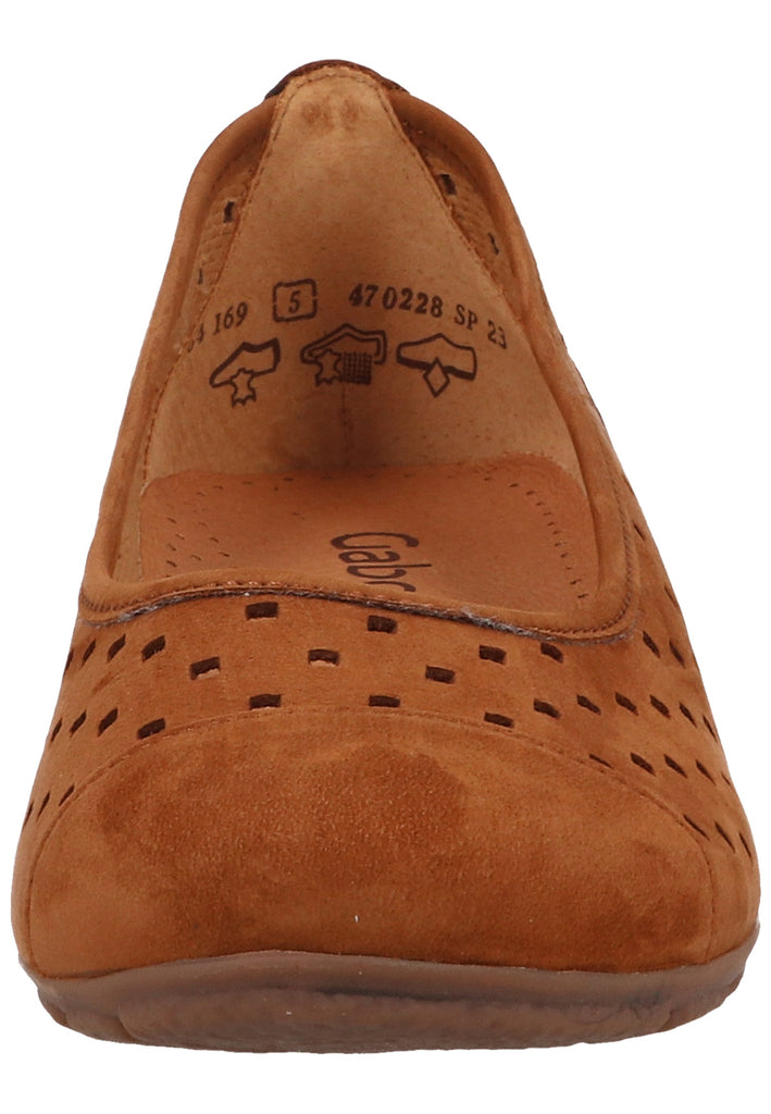 Gabor Ballerinas Nubukleder Brandy - surf4shoes