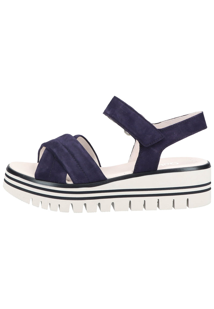 Gabor Sandalen Veloursleder Blau - surf4shoes