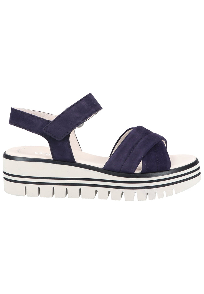 Gabor Sandalen Veloursleder Blau - surf4shoes