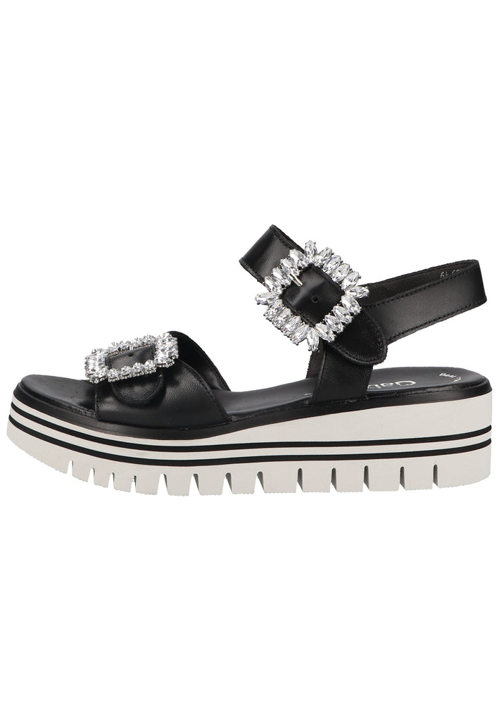 Gabor Sandalen Nappaleder Schwarz - surf4shoes
