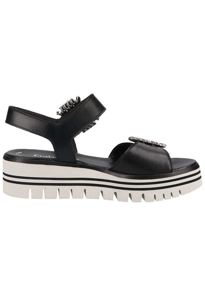 Gabor Sandalen Nappaleder Schwarz - surf4shoes