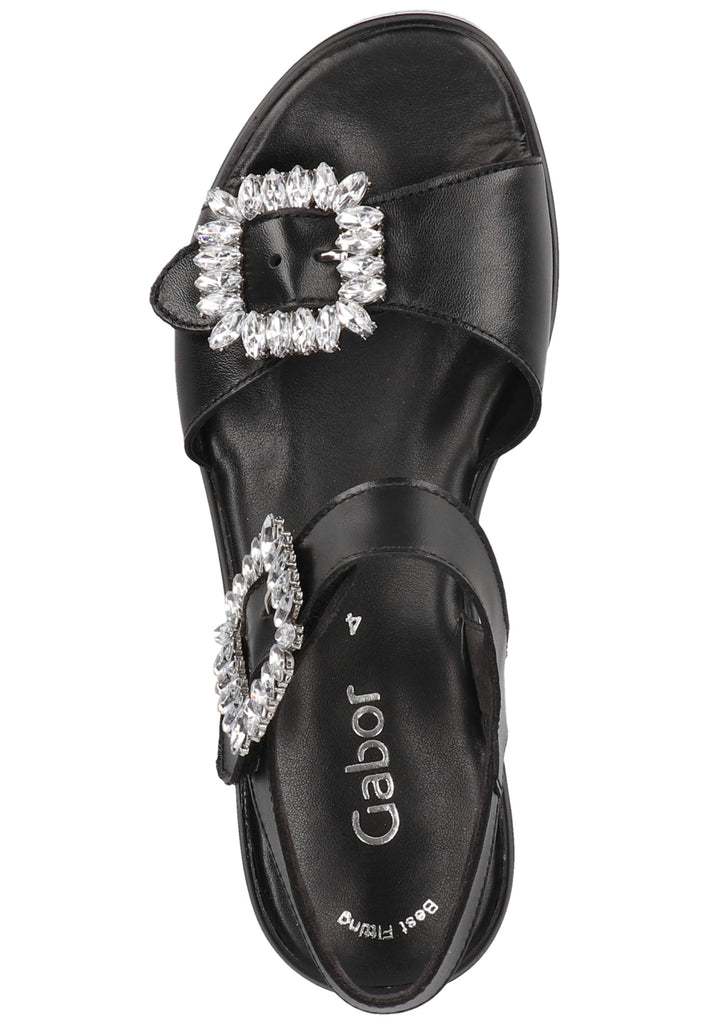 Gabor Sandalen Nappaleder Schwarz - surf4shoes