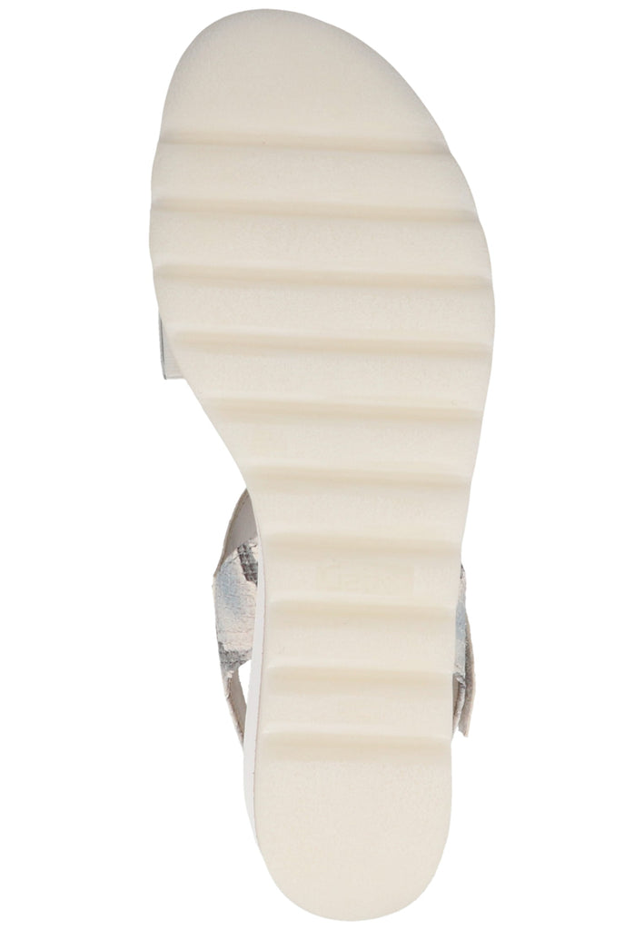 Gabor Sandalen Leder Blau/Silber - surf4shoes