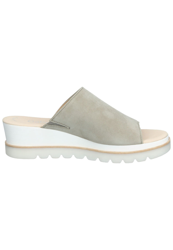Gabor Pantoletten Veloursleder Beige - surf4shoes
