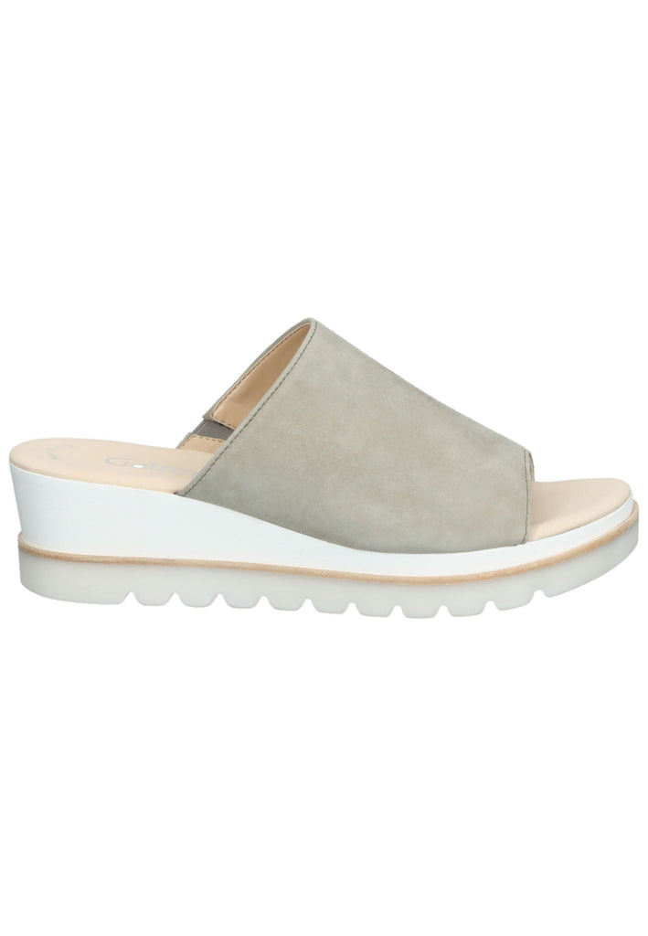 Gabor Pantoletten Veloursleder Beige - surf4shoes