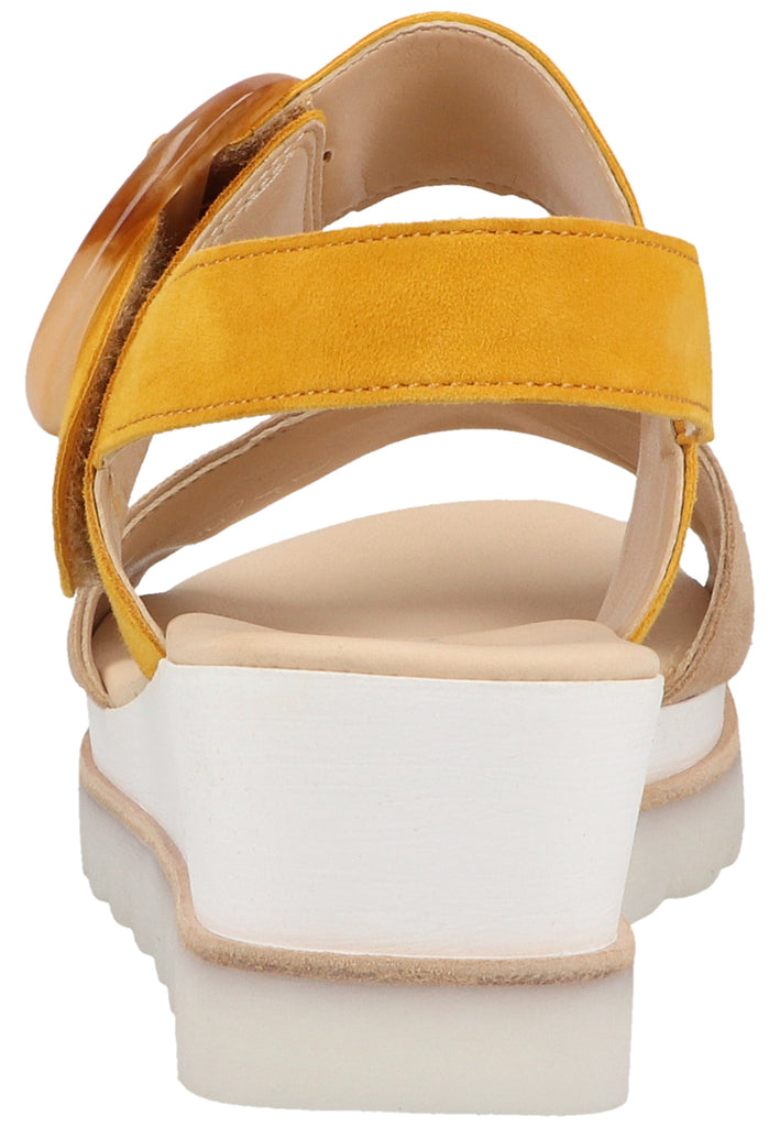 Gabor Sandalen Veloursleder Beige/Gelb - surf4shoes