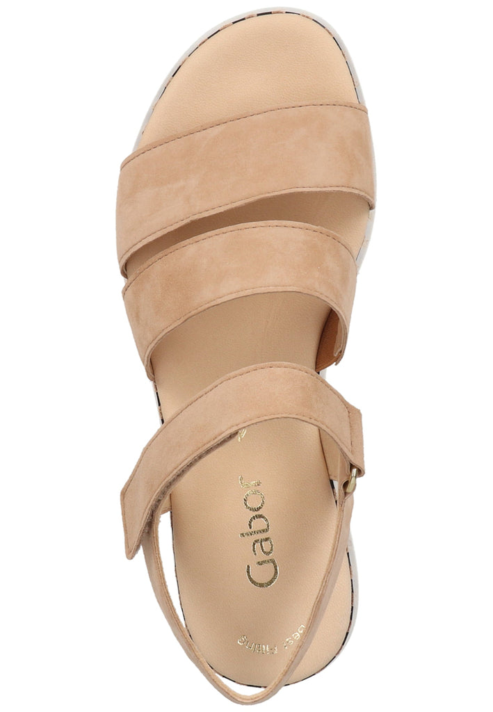 Gabor Sandalen Veloursleder Caramel - surf4shoes