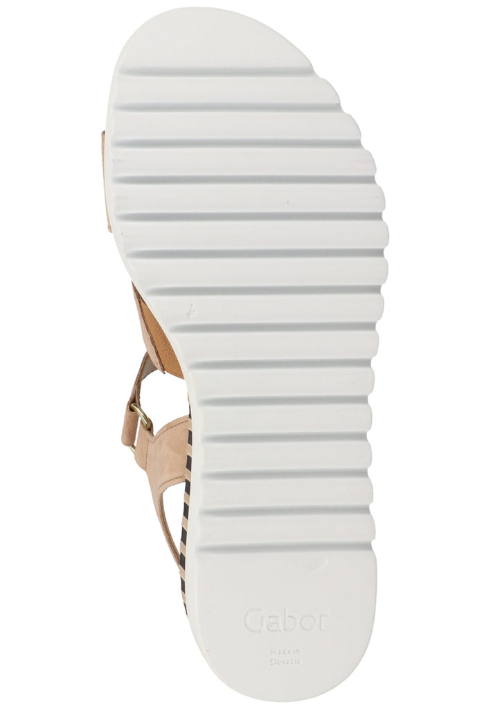 Gabor Sandalen Veloursleder Caramel - surf4shoes