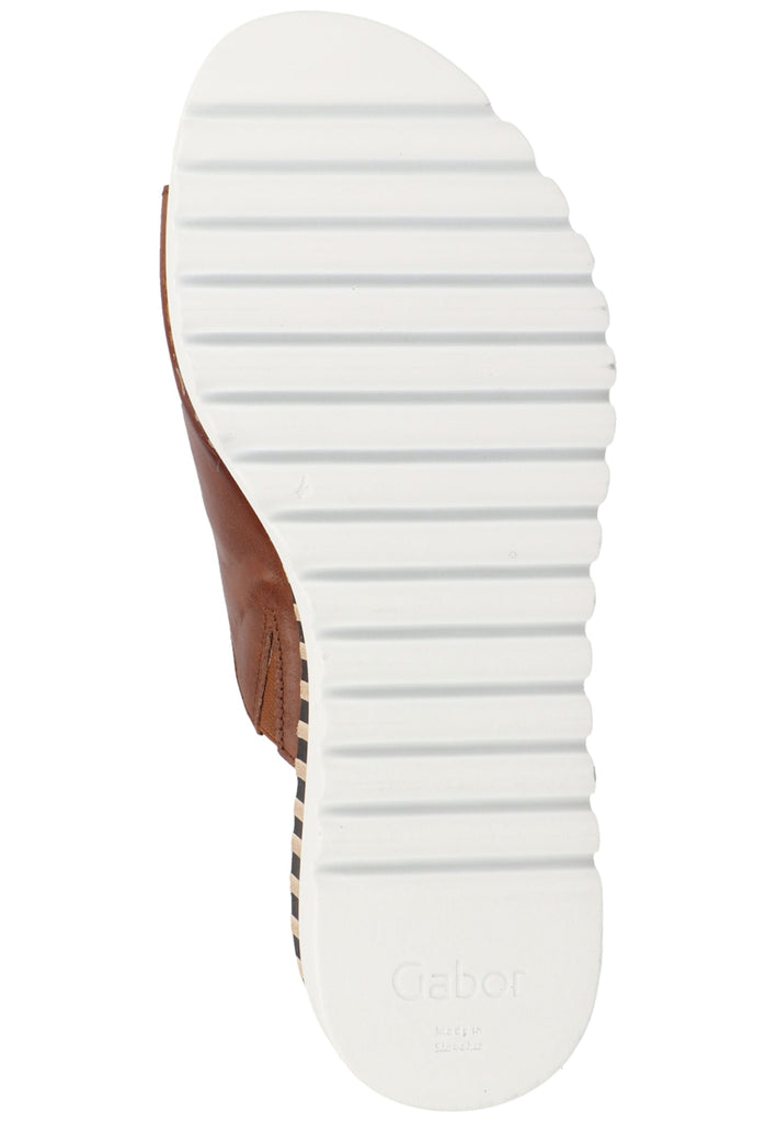 Gabor Pantoletten Leder Braun - surf4shoes