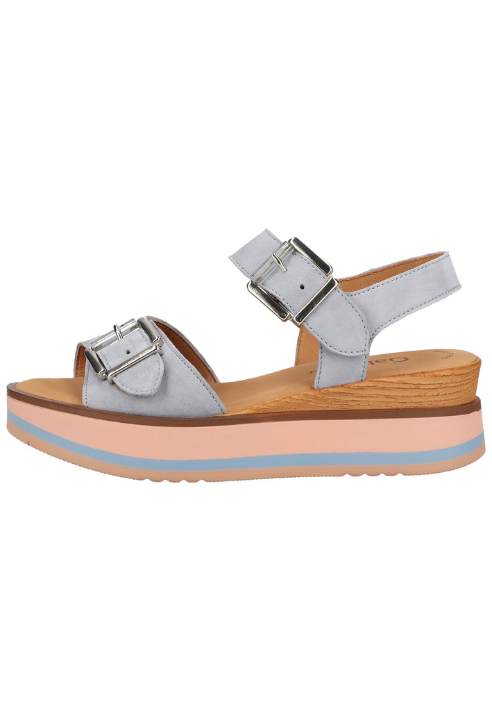 Gabor Sandalen Samt Blau - surf4shoes
