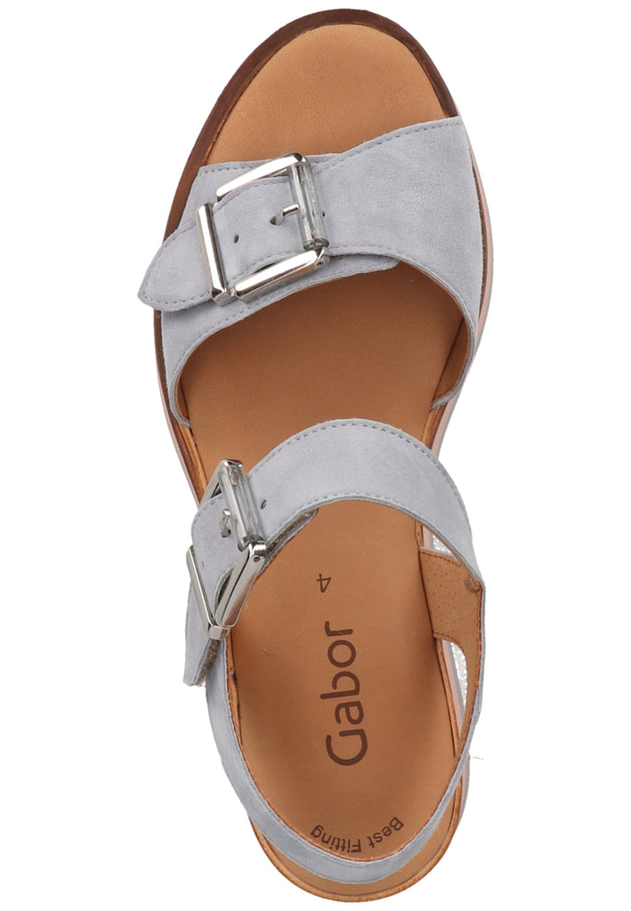 Gabor Sandalen Samt Blau - surf4shoes