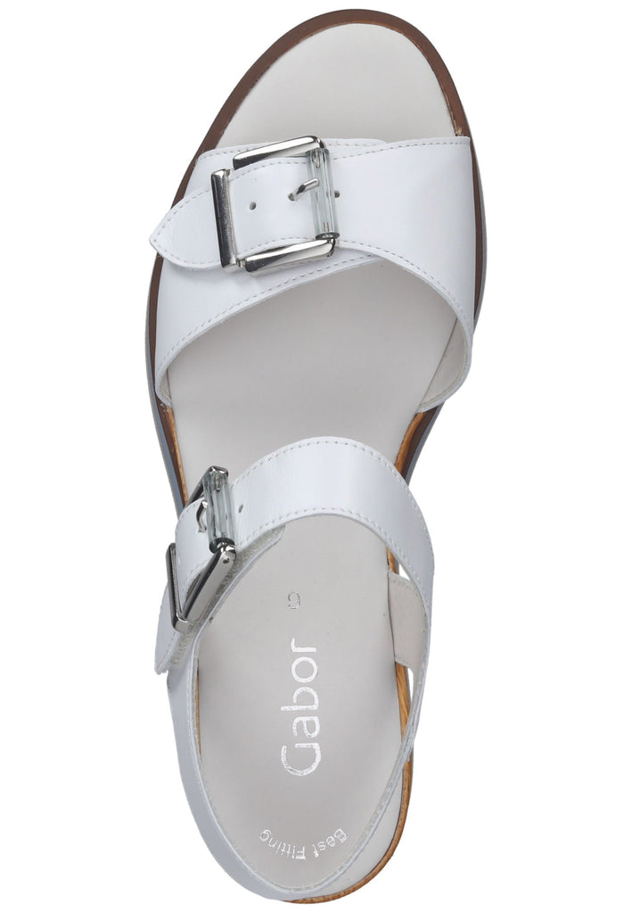 Gabor Sandalen Nappaleder Weiß - surf4shoes