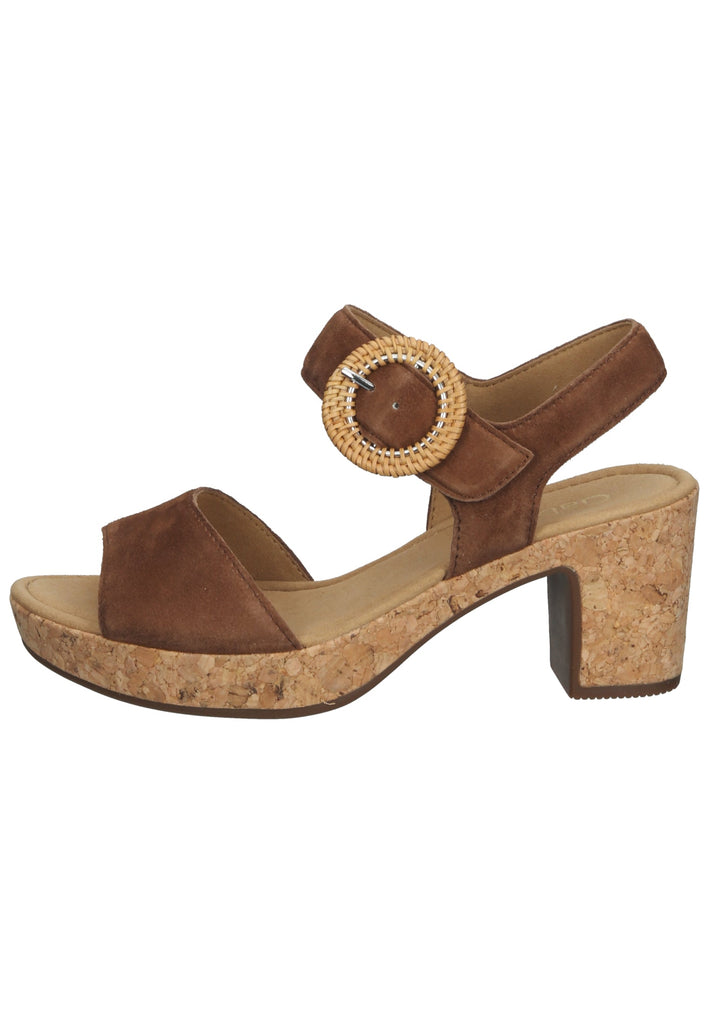 Gabor Sandalen Veloursleder Whisky - surf4shoes