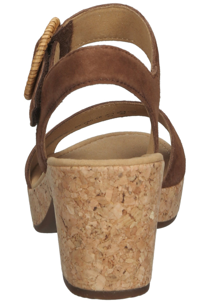 Gabor Sandalen Veloursleder Whisky - surf4shoes