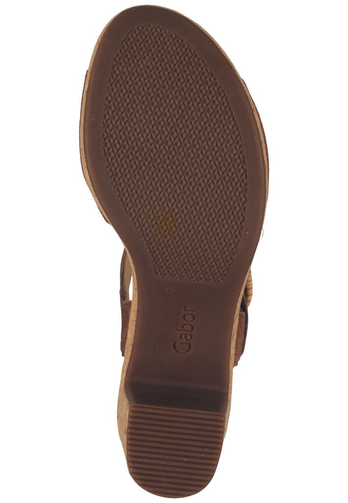 Gabor Sandalen Veloursleder Whisky - surf4shoes
