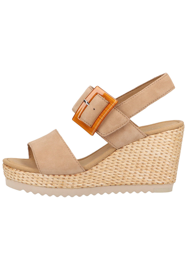 Gabor Sandalen Veloursleder Caramel - surf4shoes