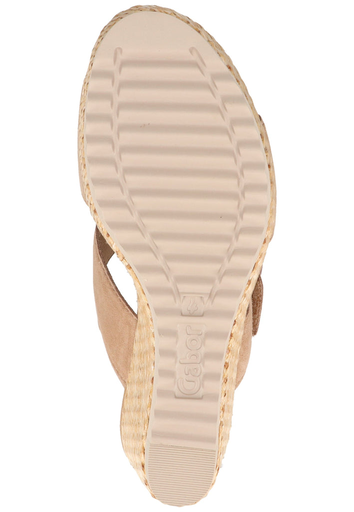 Gabor Sandalen Veloursleder Caramel - surf4shoes