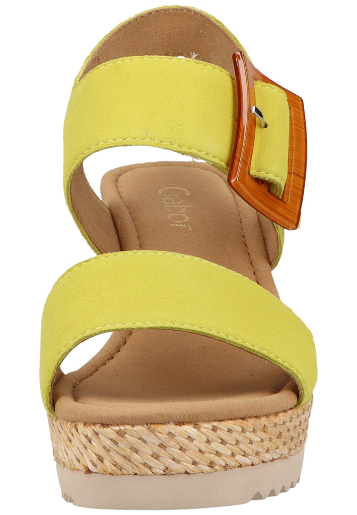 Gabor Sandalen Veloursleder Lemon - surf4shoes