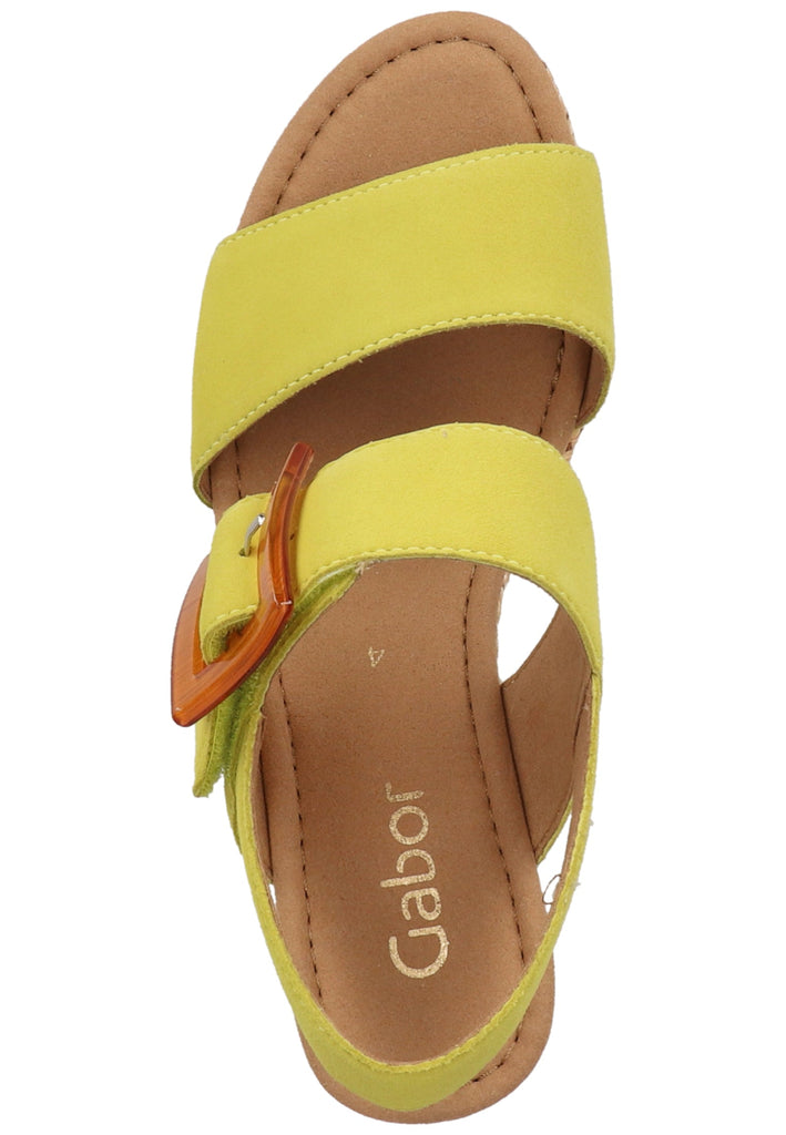 Gabor Sandalen Veloursleder Lemon - surf4shoes