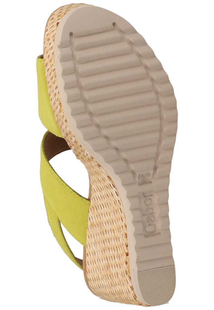 Gabor Sandalen Veloursleder Lemon - surf4shoes