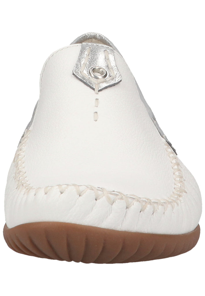 Gabor Slipper Leder Weiß/Silber - surf4shoes