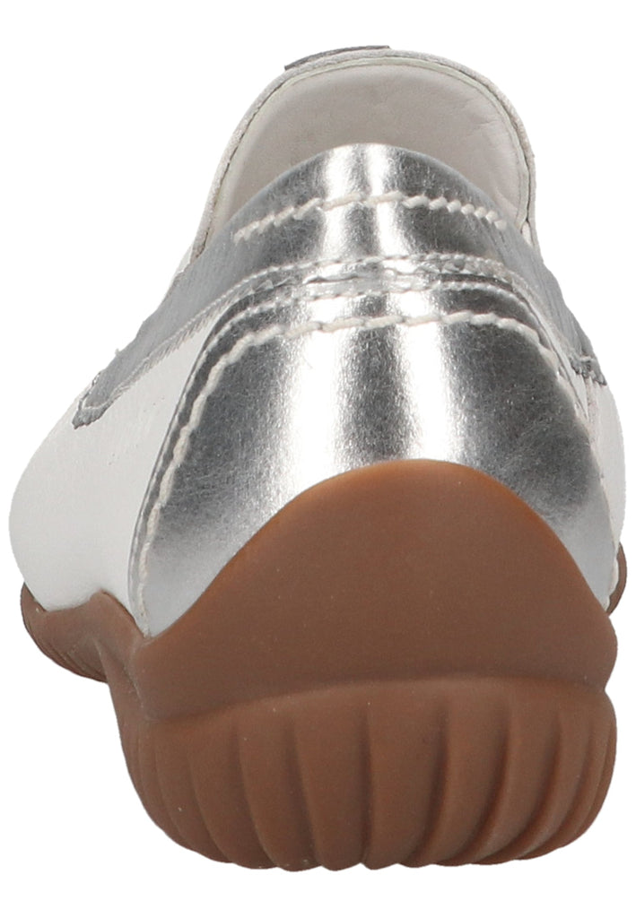 Gabor Slipper Leder Weiß/Silber - surf4shoes
