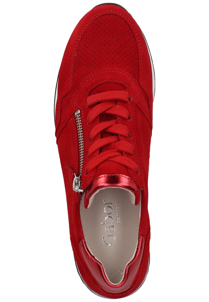 Gabor Sneaker Veloursleder Rubinrot - surf4shoes
