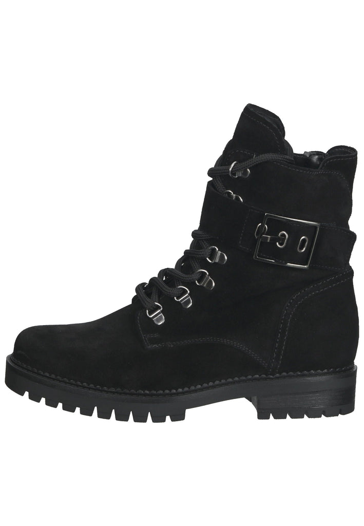 Gabor Stiefelette Veloursleder Schwarz - surf4shoes