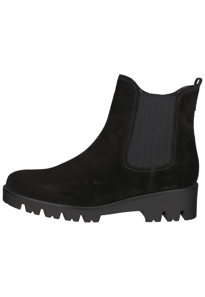 Gabor Stiefelette Veloursleder Schwarz - surf4shoes