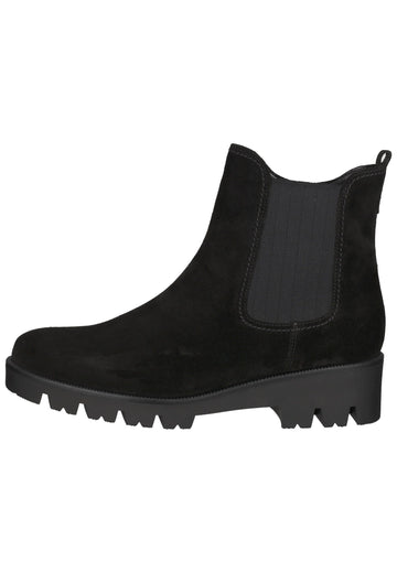 Gabor Stiefelette Veloursleder Schwarz - surf4shoes
