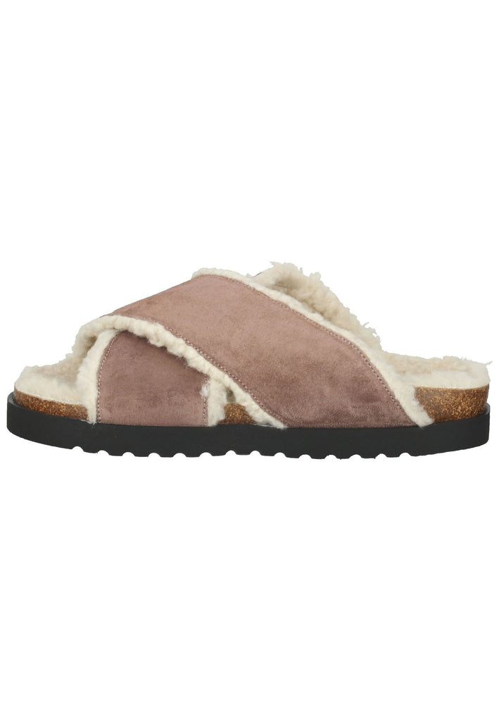 Gabor Hausschuhe Veloursleder Dunkelrosa Warmfutter - surf4shoes
