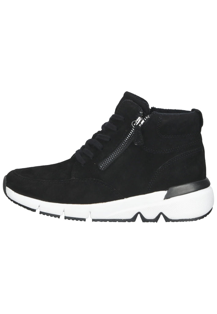 Gabor Stiefelette Veloursleder Schwarz - surf4shoes