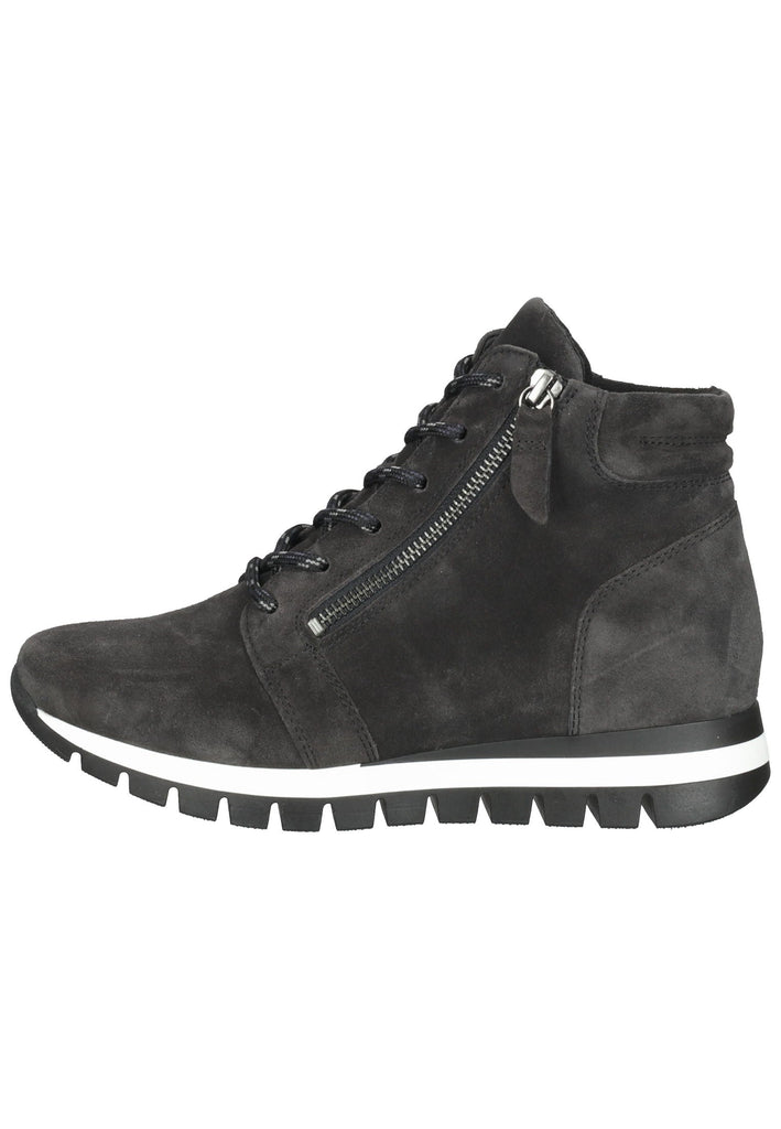 Gabor Stiefelette Veloursleder Dunkelgrau - surf4shoes