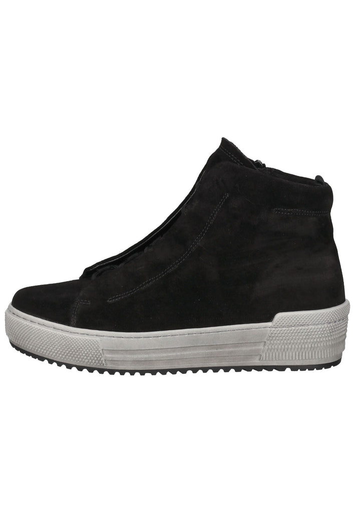 Gabor Stiefelette Veloursleder Schwarz - surf4shoes