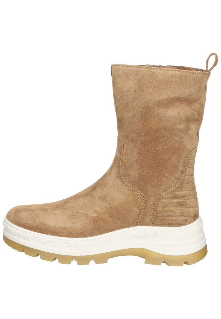 Gabor Stiefelette Veloursleder Hellbraun Warmfutter - surf4shoes